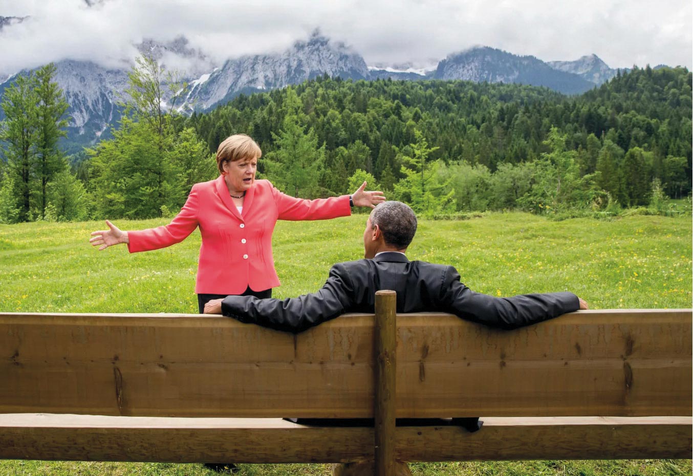 4-Fotografie-Kappeler-Michael,-Angela-Merkel-und-Barack-Obama-beim-G7-2015-a…ebirge